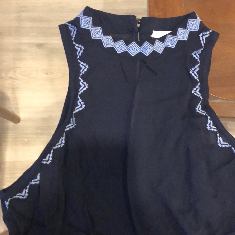 NEVER WORN: Gauzy Navy Tank